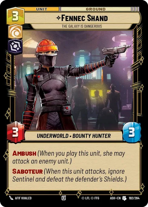 Fennec Shand — The Galaxy is Dangerous, Ashes of the Empire #192