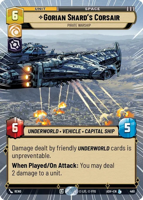 Gorian Shard's Corsair — Pirate Warship, Ashes of the Empire #460