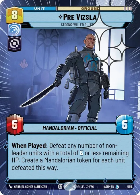 Pre Vizsla — Strong-Willed Ruler, Ashes of the Empire #555