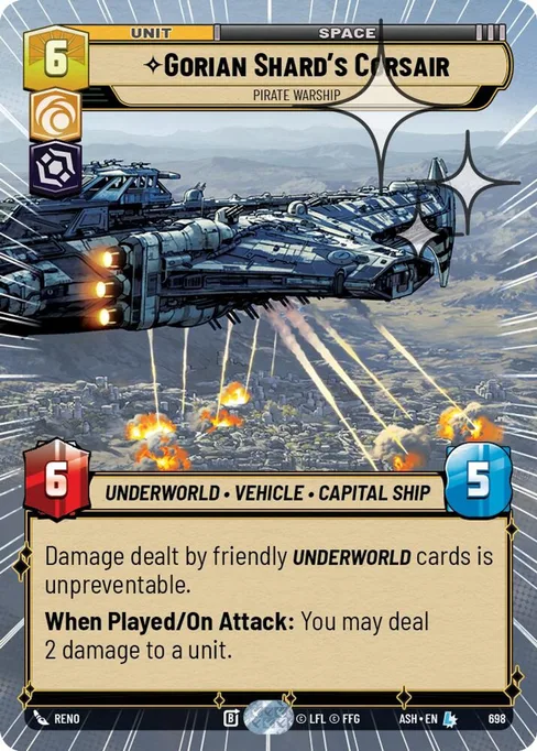 Gorian Shard's Corsair — Pirate Warship, Ashes of the Empire #698