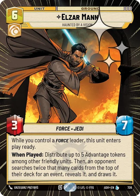 Elzar Mann — Haunted by a Vision, Ashes of the Empire #726