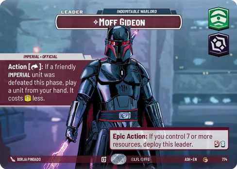 Moff Gideon — Indomitable Warlord, Ashes of the Empire #774