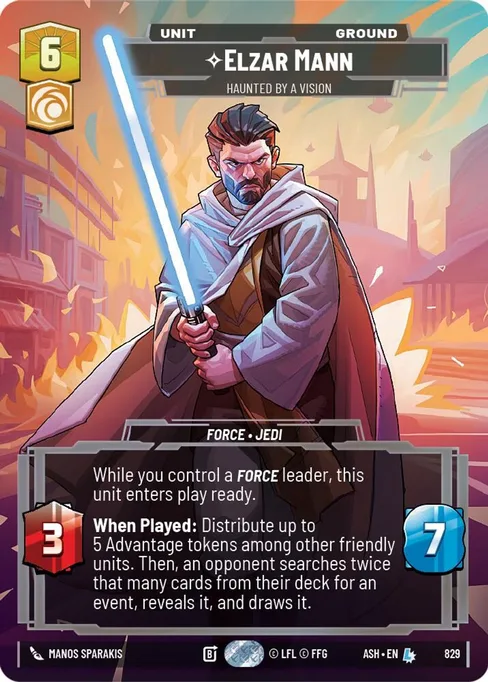Elzar Mann — Haunted by a Vision, Ashes of the Empire #829