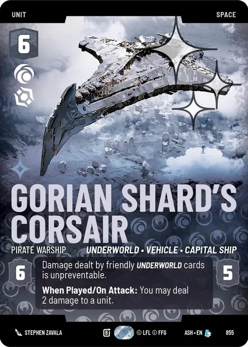 Gorian Shard's Corsair — Pirate Warship, Ashes of the Empire #855