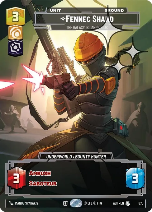 Fennec Shand — The Galaxy is Dangerous, Ashes of the Empire #875