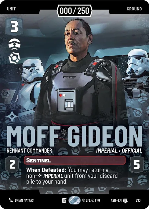 Moff Gideon — Remnant Commander, Ashes of the Empire #893