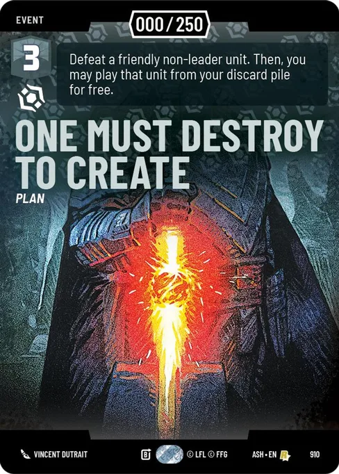 One Must Destroy to Create, Ashes of the Empire #910