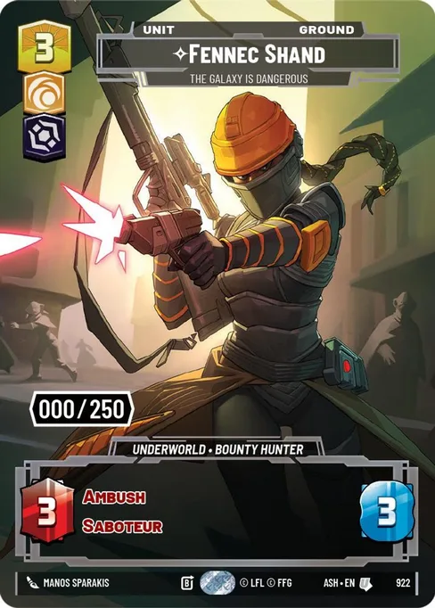 Fennec Shand — The Galaxy is Dangerous, Ashes of the Empire #922