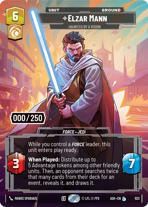 Elzar Mann — Haunted by a Vision, Ashes of the Empire #923