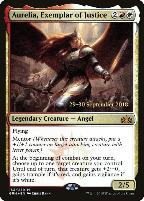 Aurelia, Exemplar of Justice, Guilds of Ravnica Promos #153s