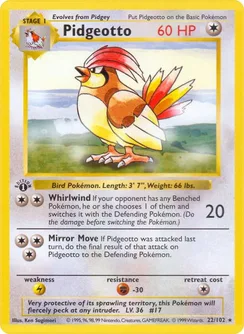 Pidgeotto, Shadowless
