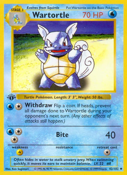 Wartortle, Base #42