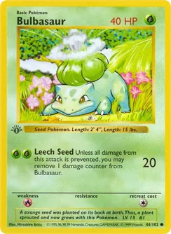 Bulbasaur, Shadowless
