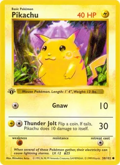Pikachu, Shadowless