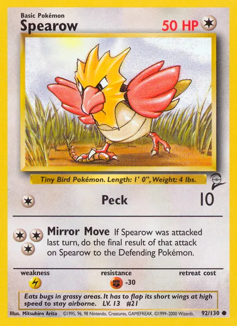 Spearow, Base Set 2 #92