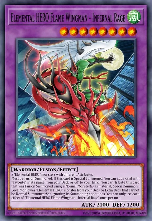 Elemental HERO Flame Wingman - Infernal Rage, Battles of Legend: Monstrous Revenge #BLMR-EN012