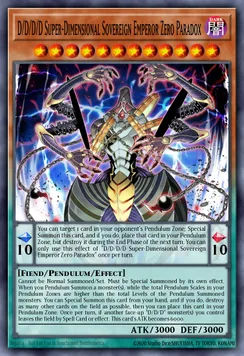 D/D/D/D Super-Dimensional Sovereign Emperor Zero Paradox