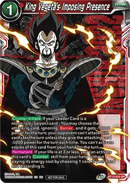 King Vegeta's Imposing Presence, Supreme Rivalry #BT13-030_SPR02
