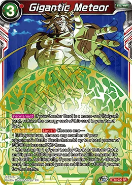 Gigantic Meteor, Saiyan Showdown #BT15-030
