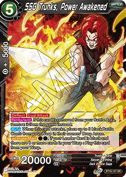 SSG Trunks, Power Awakened, Realm of the Gods #BT16-107