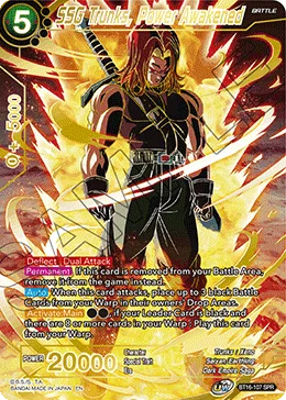 SSG Trunks, Power Awakened, Realm of the Gods #BT16-107_SPR