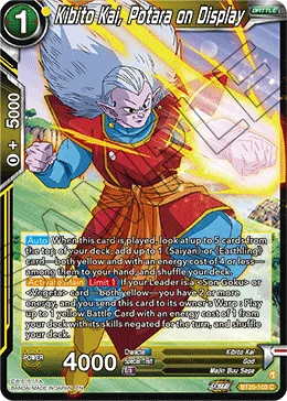 Kibito Kai, Potara on Display, Power Absorbed #BT20-103