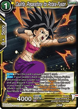 Caulifla, Preparations for Potara-Fusion, Perfect Combination #BT23-126