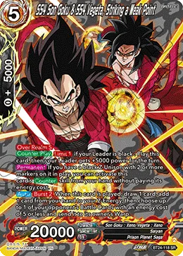 SS4 Son Goku & SS4 Vegeta, Striking a Weak Point, Beyond Generations #BT24-118_PR02