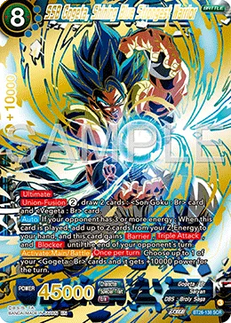 SSB Gogeta, Shining Blue Strongest Warrior, Ultimate Advent #BT26-138