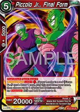 Piccolo Jr., Final Form, History of Z #BT27-012