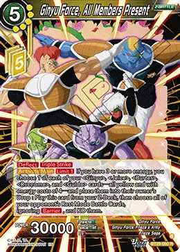Ginyu Force, All Members Present, Fearsome Rivals #BT29-060