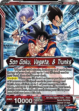 Son Goku, Vegeta, & Trunks, Three Glorious Fighters #BT30-001