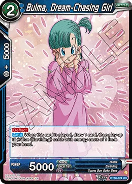 Bulma, Dream-Chasing Girl, Three Glorious Fighters #BT30-024