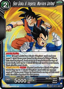 Son Goku & Vegeta, Warriors United, Impact Beyond Dimensions #BT31-088