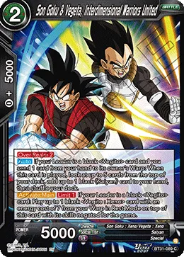 Son Goku & Vegeta, Interdimensional Warriors United, Impact Beyond Dimensions #BT31-089
