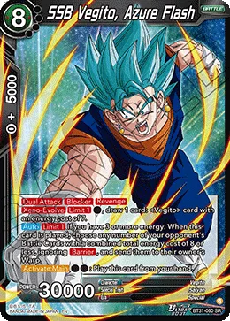 SSB Vegito, Azure Flash, Impact Beyond Dimensions #BT31-090