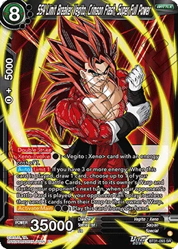 SS4 Limit Breaker Vegito, Crimson Flash, Super Full Power, Impact Beyond Dimensions #BT31-093