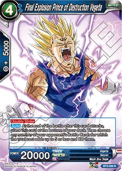 Final Explosion Prince of Destruction Vegeta, Normal