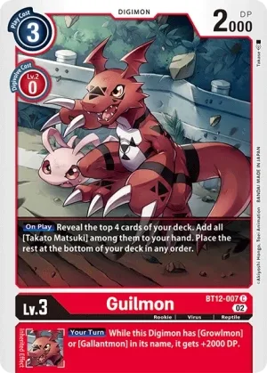 Guilmon, BT-12: Booster Across Time #BT12-007