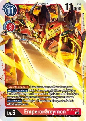 EmperorGreymon, BT-12: Booster Across Time #BT12-017