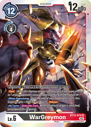 WarGreymon, BT-12: Booster Across Time #BT12-070