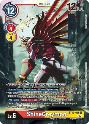 ShineGreymon, BT-13: Booster Versus Royal Knights #BT13-018