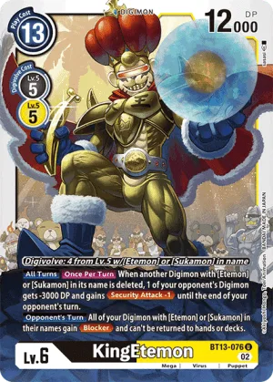 KingEtemon, BT-13: Booster Versus Royal Knights #BT13-076