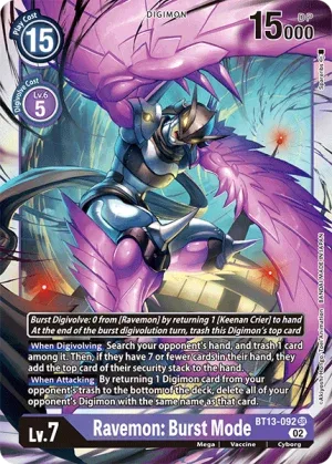 Ravemon: Burst Mode, BT-13: Booster Versus Royal Knights #BT13-092