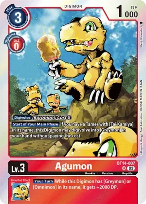 Agumon, BT-14: Booster Blast Ace #BT14-007