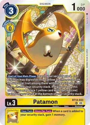 Patamon, BT-14: Booster Blast Ace #BT14-033