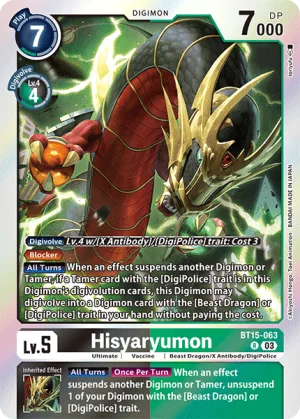 Hisyaryumon, BT-15: Booster Exceed Apocalypse #BT15-063