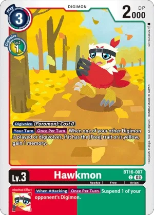 Hawkmon, BT-16: Booster Beginning Observer #BT16-007