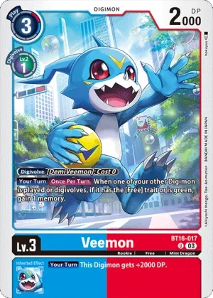 Veemon, BT-16: Booster Beginning Observer #BT16-017