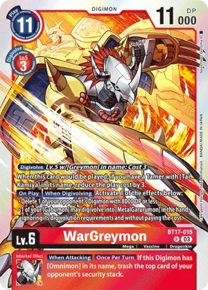 WarGreymon, BT-17: Booster Secret Crisis #BT17-015